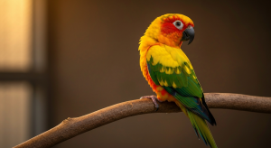 Connaître la conure soleil : origine, caractère et soins pour la maison